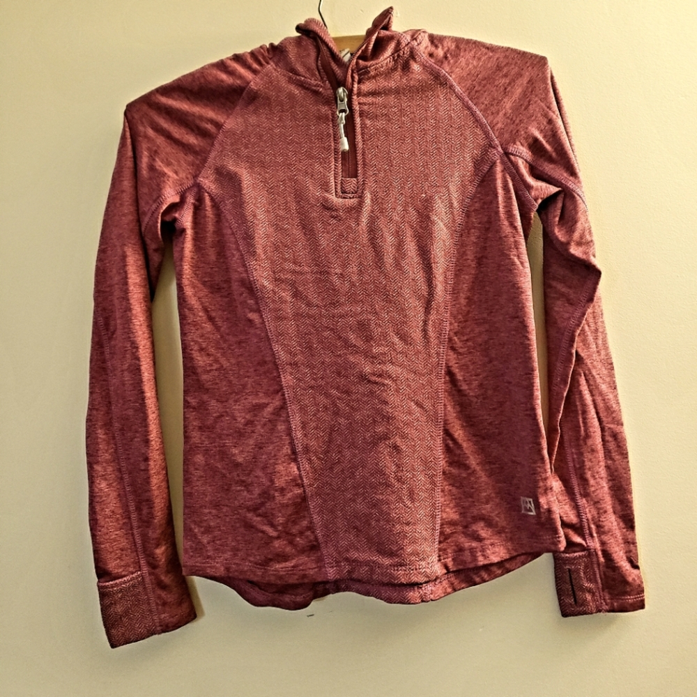 Avalanche warm burgundy zip up hoodie